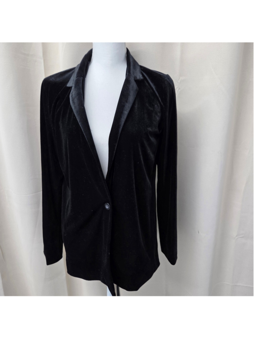 Gnu Chic Black Velour Women's Blazer Size S